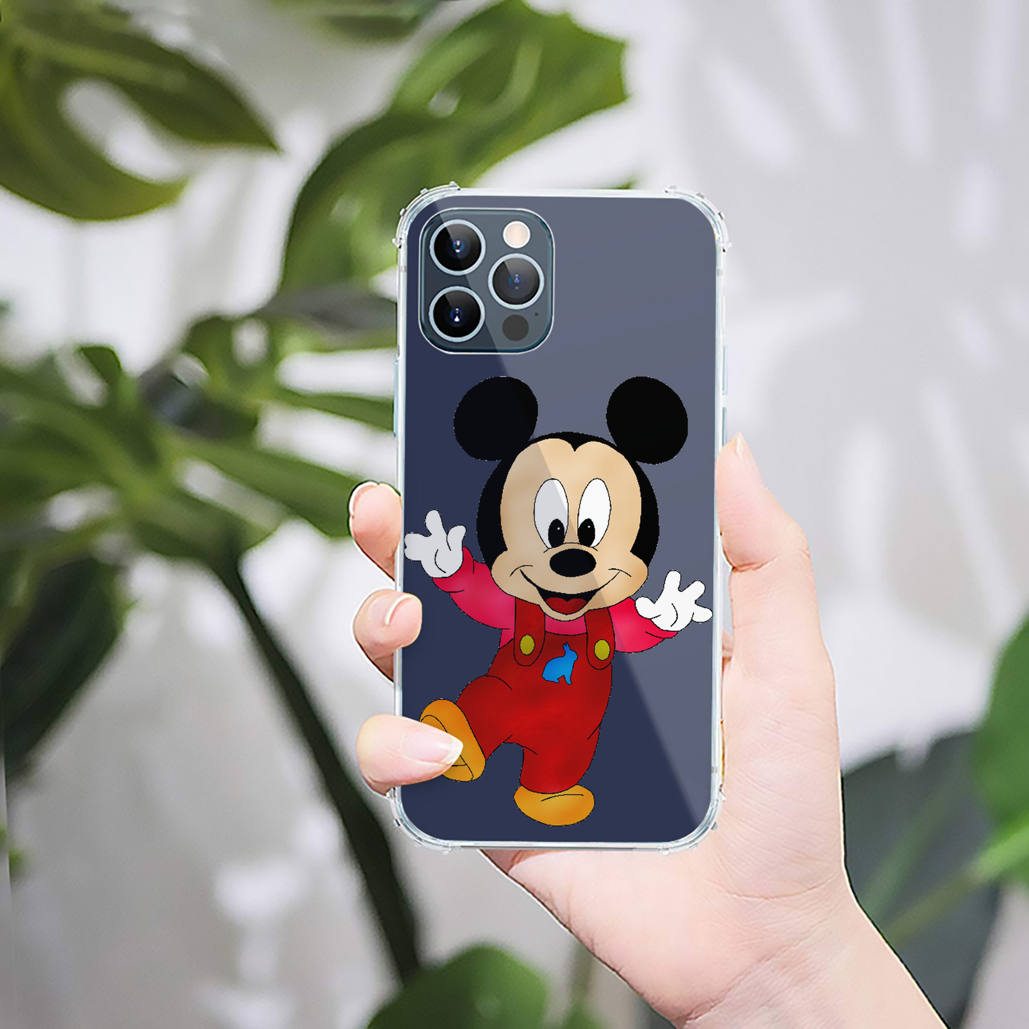 （画像用） ミッキーマウス Mickey Mouse 【iPhone 12シリーズ対応】透明スマホケース（クリアソフトケース）